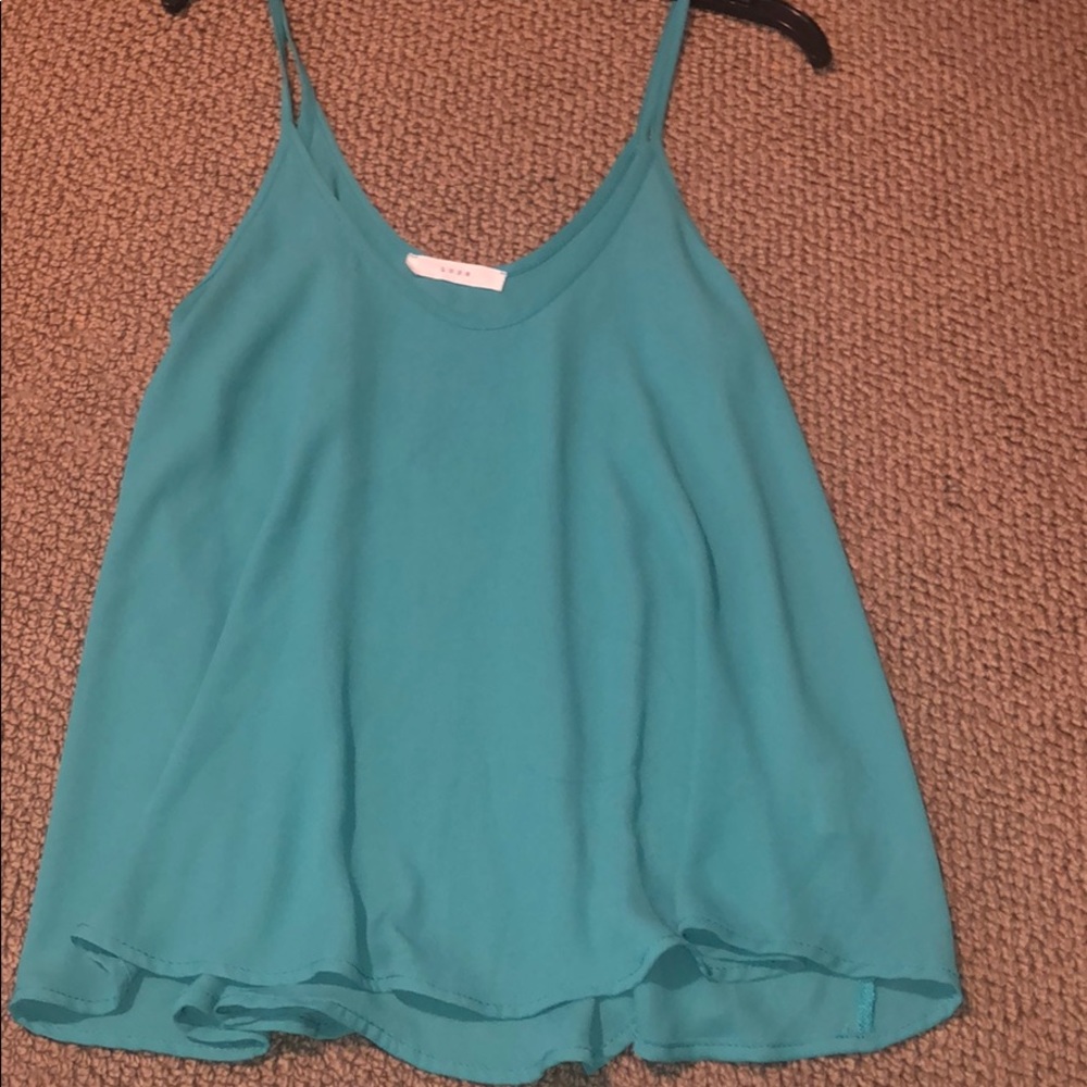 Never worn green silk tank